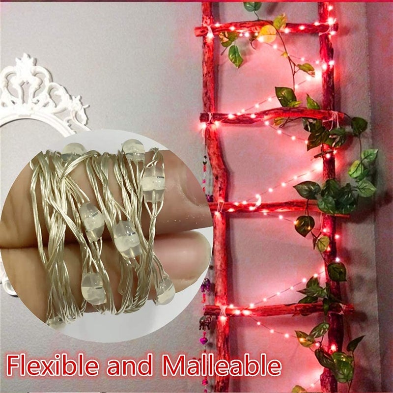 Twinkle Star Color-Changing Fairy Lights, 33Ft 100 LED Waterproof Mini String Lights Twinkle Lights, 16 Colors USB Silver Wire Lights with Adapter for Bedroom Room Garden Party Wedding Christmas Decor - Image 5